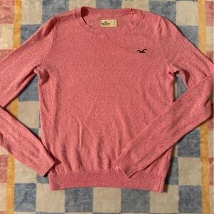 Hollister Heathered Pink Crewneck Sweater